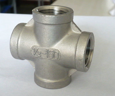 ASTM 316L สแตนเลสสตีลครอสฟิตติ้ง 1 นิ้ว Customized