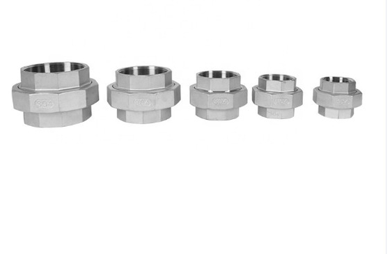 1/8 "ท่อ 304 SS Union Coupling Polishing NPT เกลียวสำหรับ Petroleum